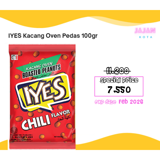 

Kacang Oven Iyes Pedas 100 gram