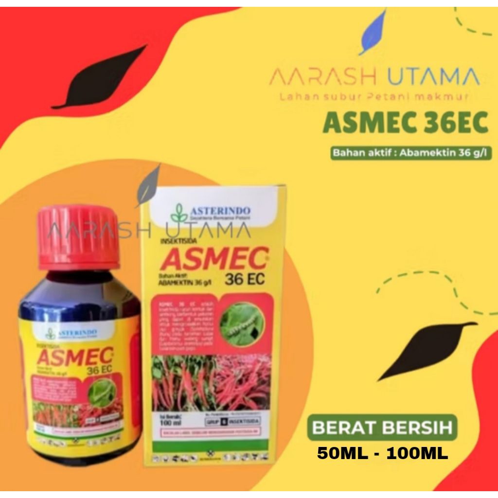 Insektisida Asmec 36 EC 50 ml - 100 ml /Insektisida Abamektin Ulat Kutu Thrips Asmec 36EC