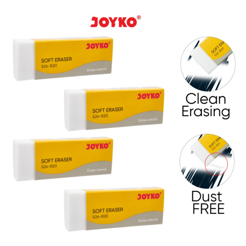 

(5 pcs) Setip / Penghapus / Eraser / Setip pensil merek joyko besar warna putih | hitam