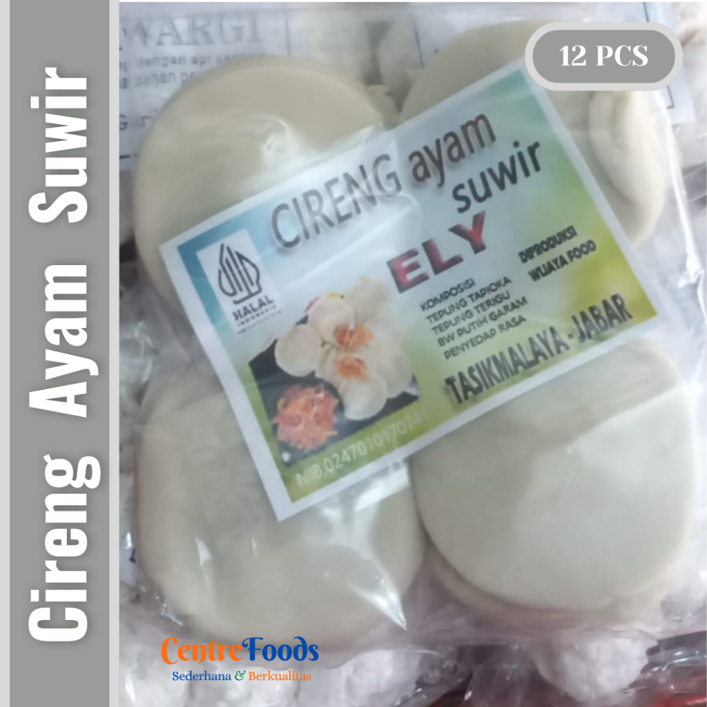 

Cireng Ayam Suir Gepeng Bulat Mentah - Cireng Ayam Suwir Bundar JABAR | Isi 12 Pcs [ Harga Per BKS ]