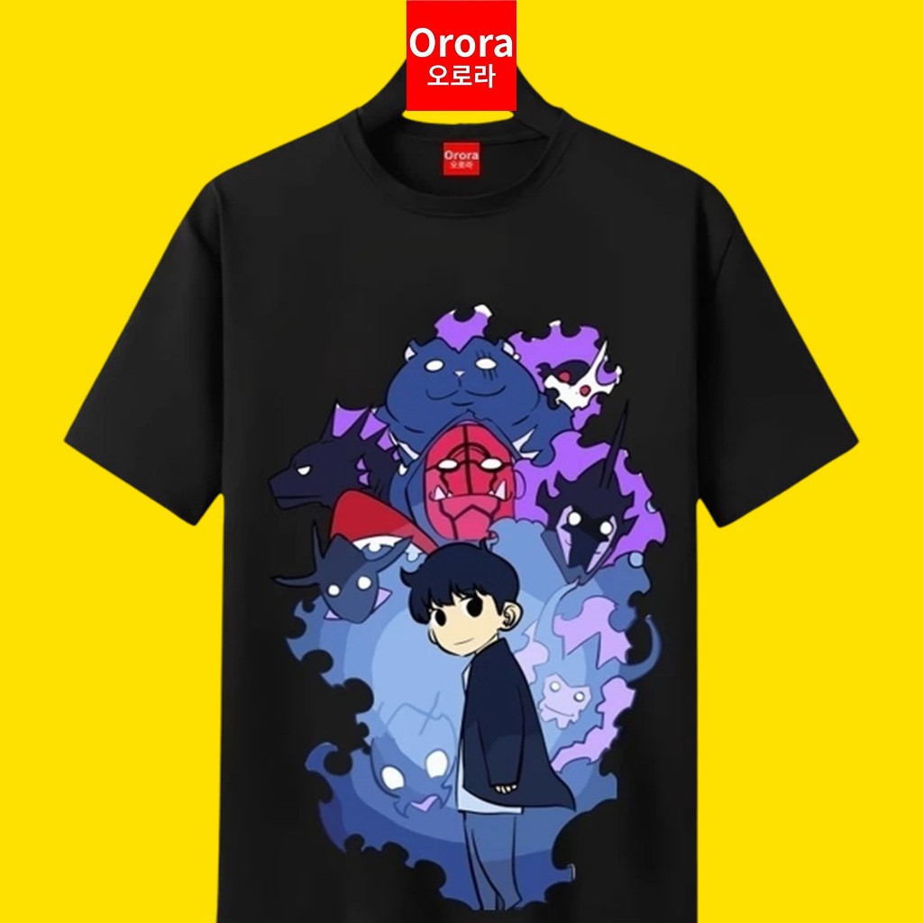 ORORA Kaos Distro Pria Keren - Kaos Wanita Lengan Pendek - Baju Kaos Distro Premium Solo Leveling OR