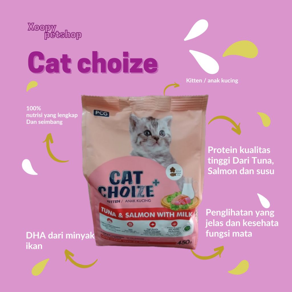 Cat Choize Kitten Tuna & Salmon with milk 450 gr