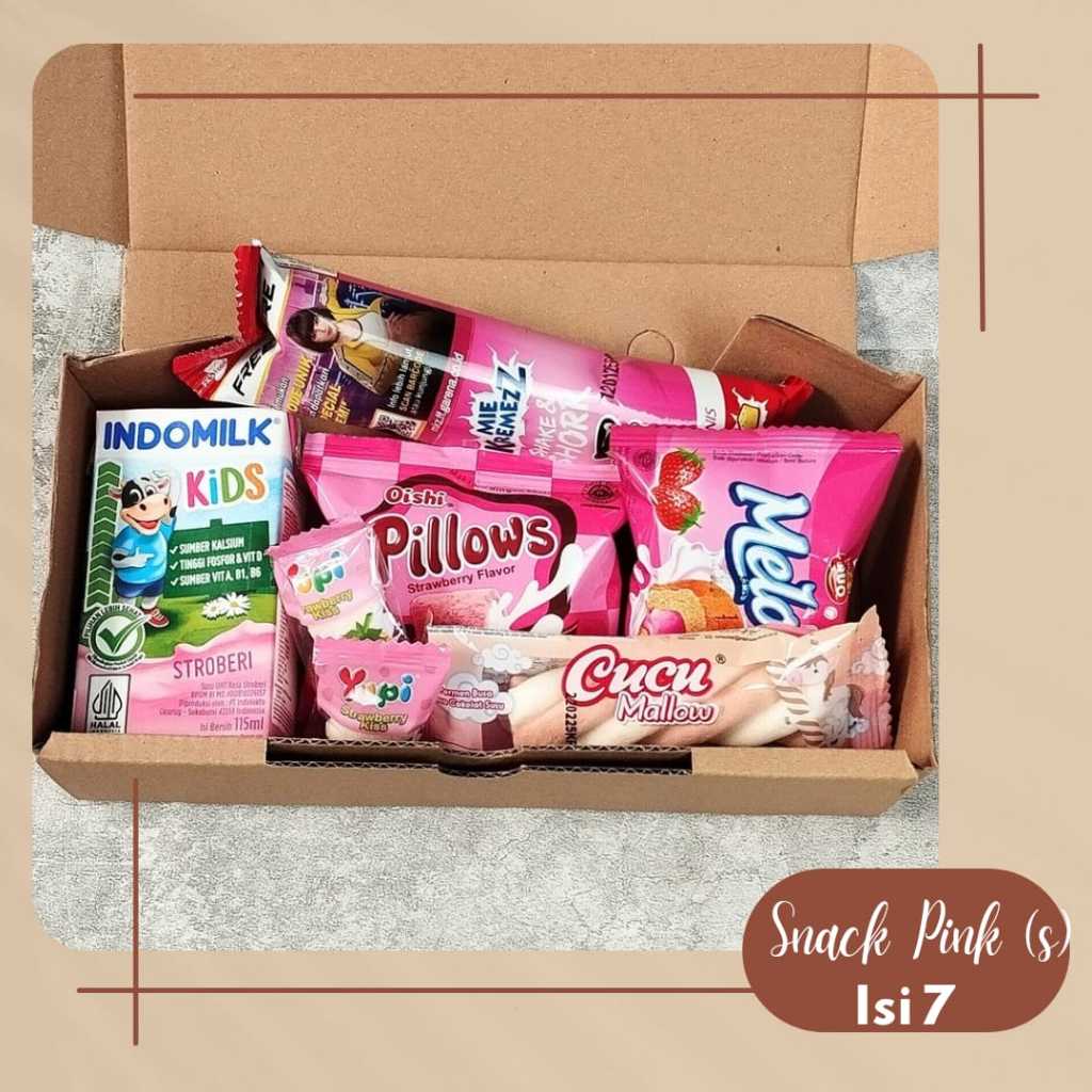 

Snackbox Giftbox Fullsnack isi 7 pcs Hamperes cocok untuk kado hadiah