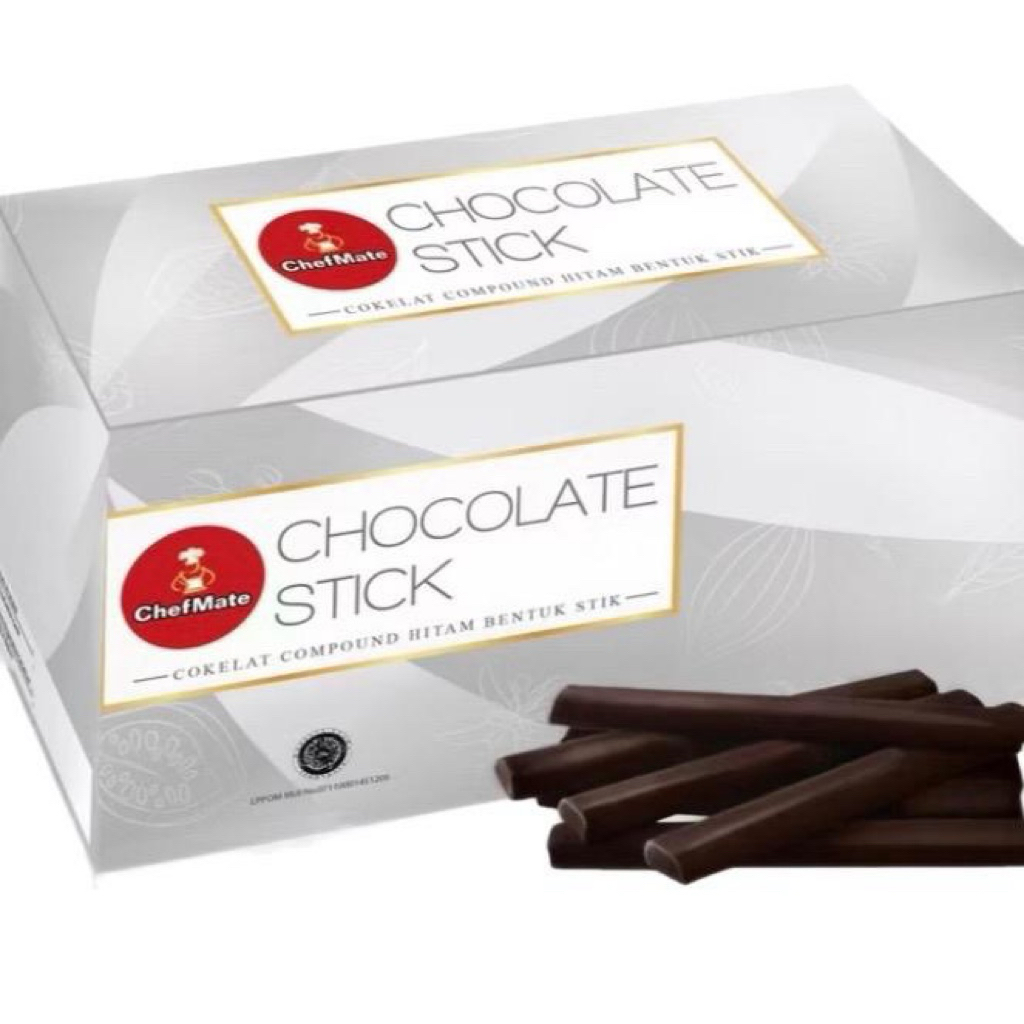 

CHEFMATE DARK CHOCOLATE COMPOUND BENTUK STIK / DARK CHOCOLATE STICK kemasan 500gr