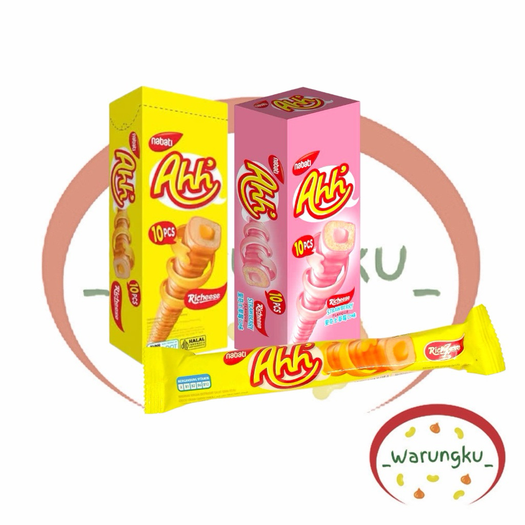 

NABATI Ahh 9gr 1pcs Biskuit Rasa Keju Stroberi Recheese