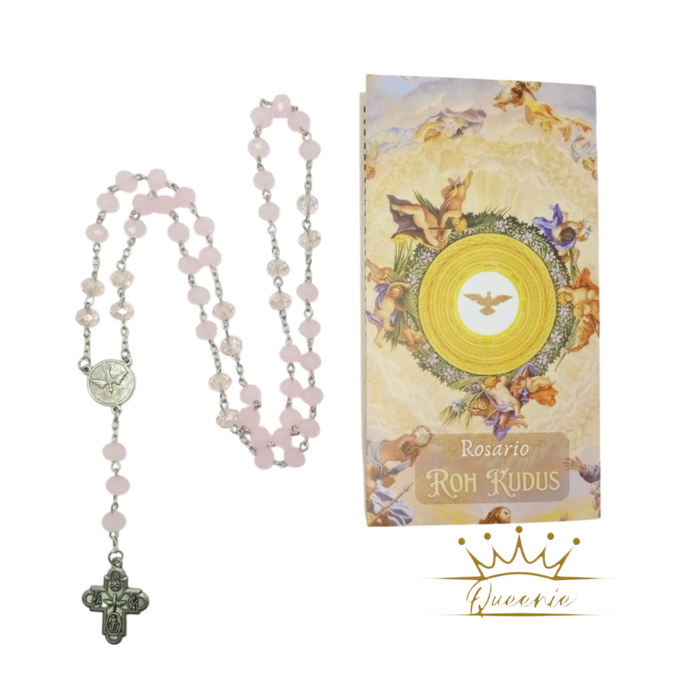 Rosario Roh Kudus | Kalung Rosario Doa Katolik | Paket Lembar Doa Dan Rosario Roh Kudus