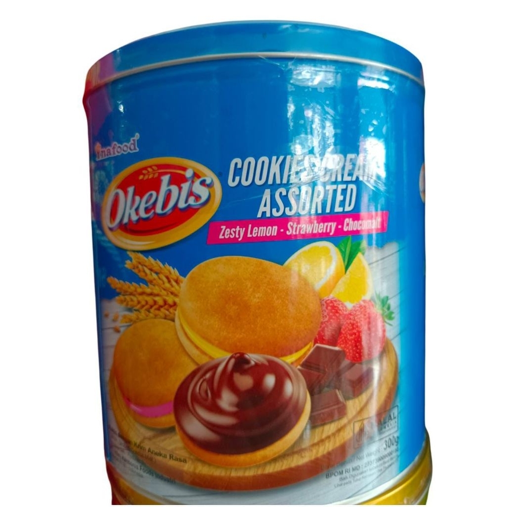 

Inafood okebis cookies cream assorted zesty lemon strowberry chocomalt 300gr