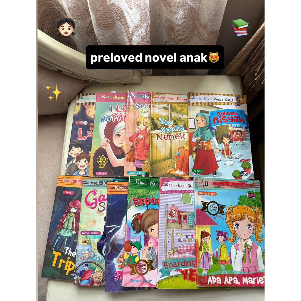 Buku Novel Anak Bekas Preloved Good Condition