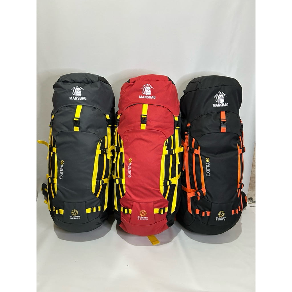 MansBag Carrier 60L – Tas Gunung Outdoor Frame Besi & Busa Tebal