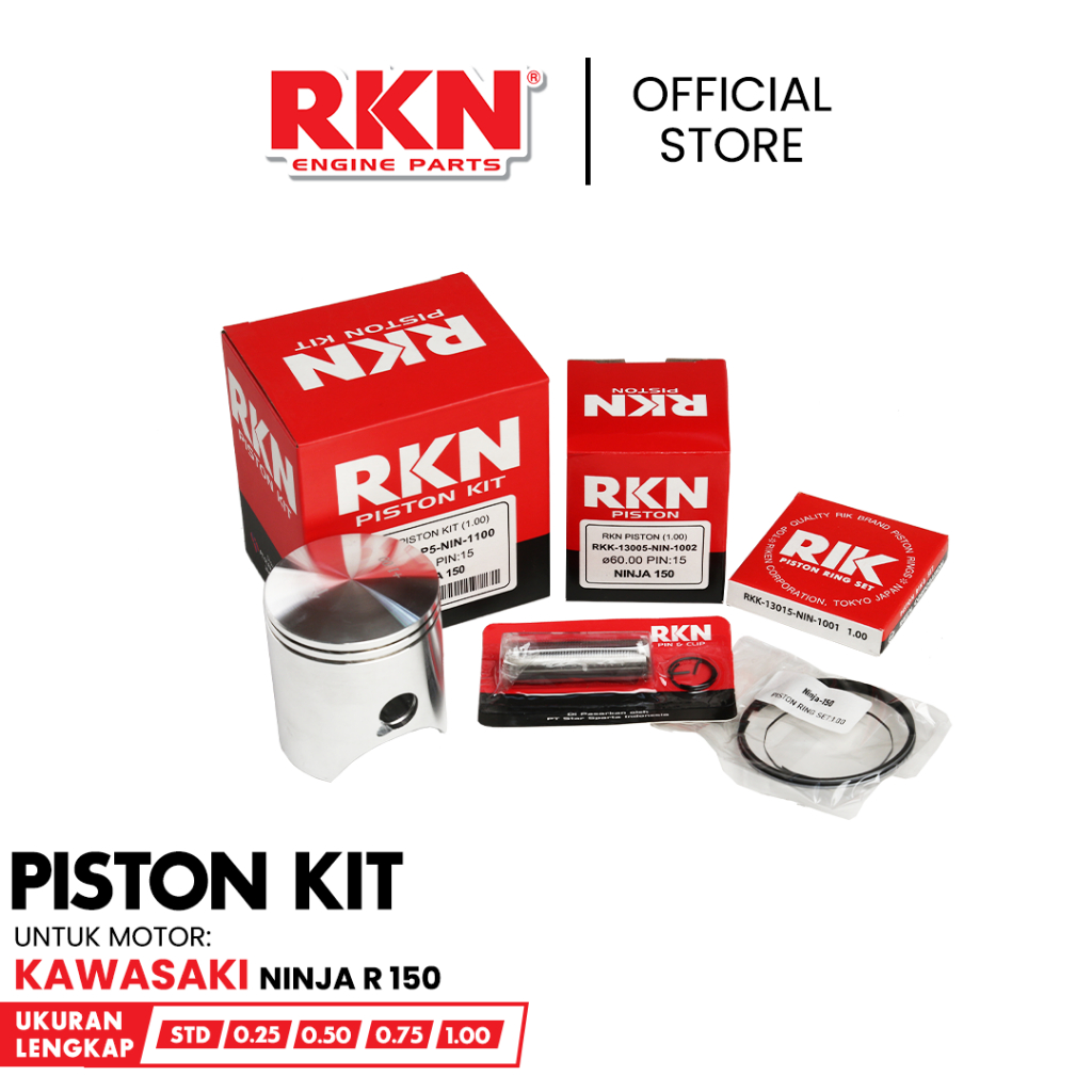 RKN Piston Kit Ninja R 150 Standar 25 50 75 1.00 Oversize Original