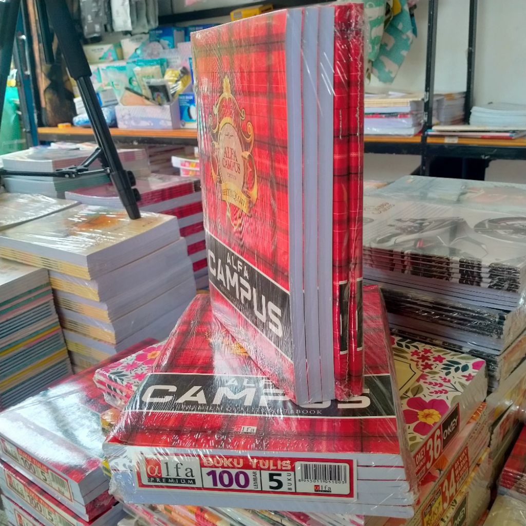 1 pak isi 5 Buku Tulis Campus 100 Lembar uk Kwarto A5 Buku Tulis 100 lembar