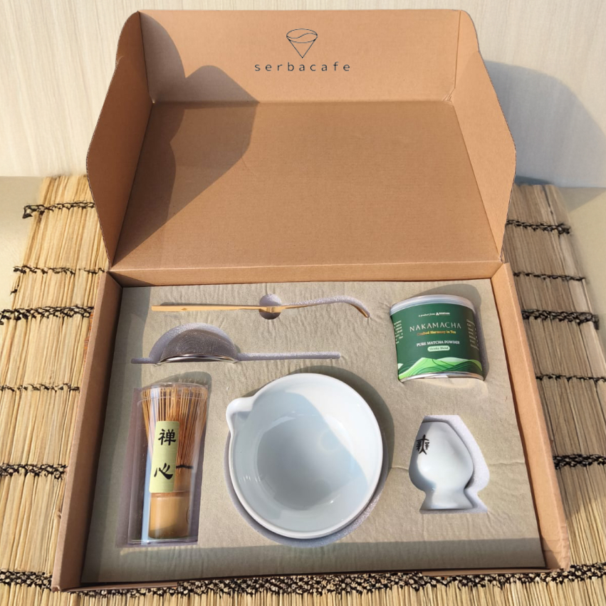 

Paket Matcha Set Starter Pack merk Merko INCLUDE Japanese Pure Matcha Powder from NAKAMACHA