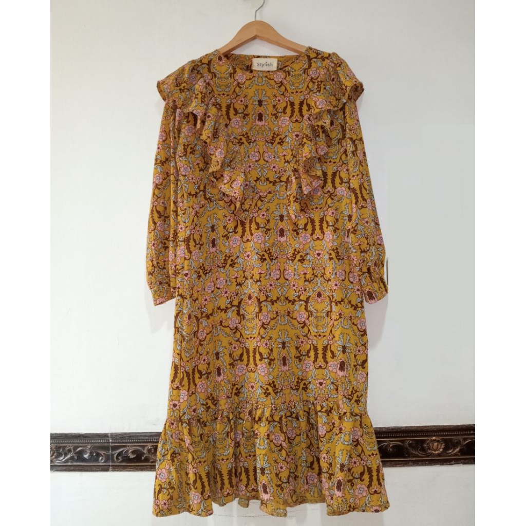 Dress motif Bunga (STYLISH)- code97