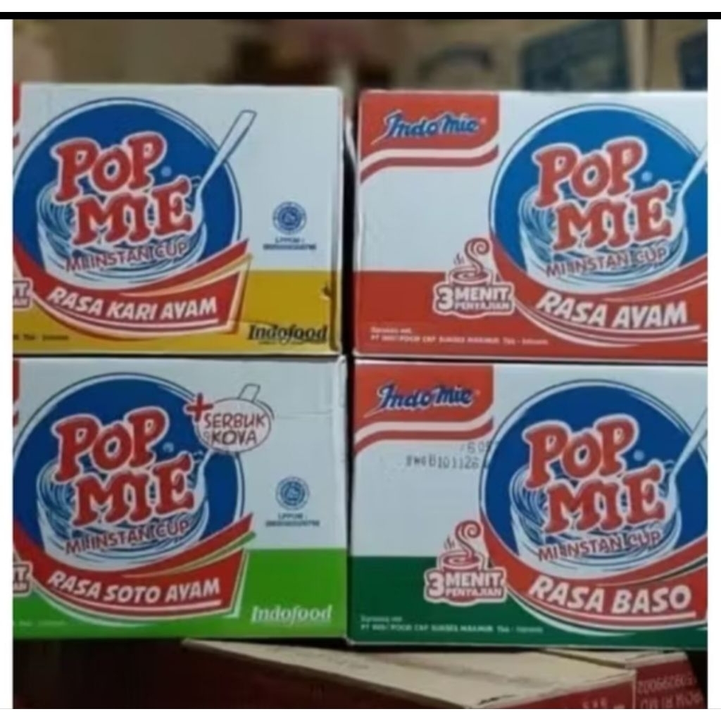 

POP MIE KUAH 1 DUS ISI 24 PCS ALL VARIAN | KARI AYAM | SOTO AYAM | BASO | AYAM