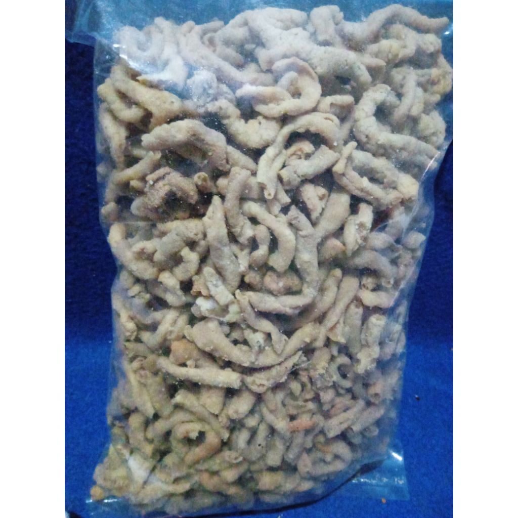 

usus krispi / kriuk / gurih / enak / gak alot
