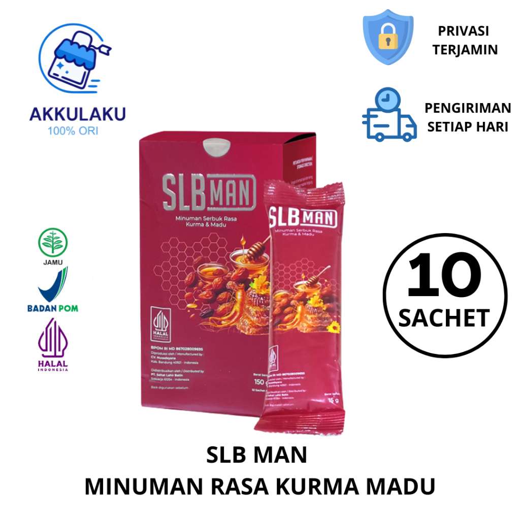 SLB MAN Minuman Serbuk Ginseng 1 Sachet BPOM Original | SLB Minuman Penambah Stamina Pria