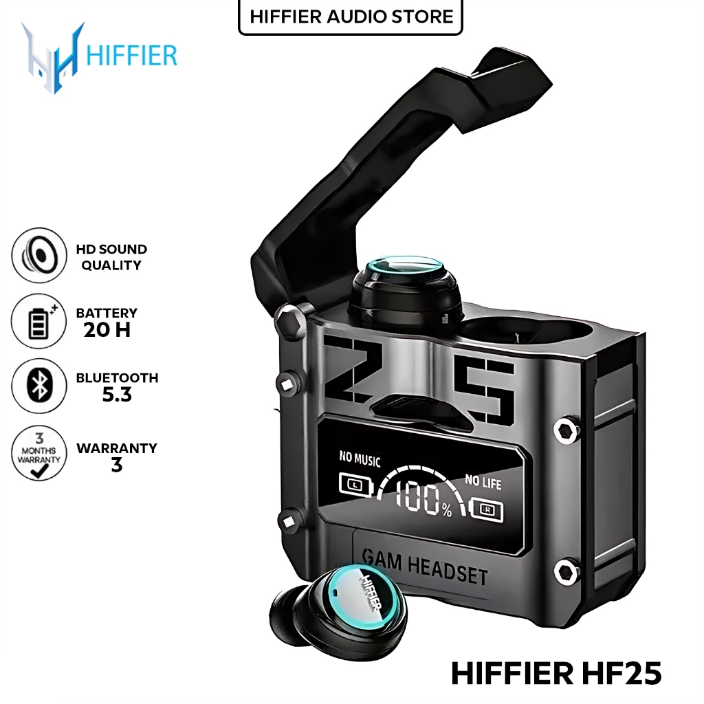 TWS M25 Headset Bluetooth GAMING Earphone Bluetooth Wireless Bass Headphone Bluetooth 5.3 Full Bass