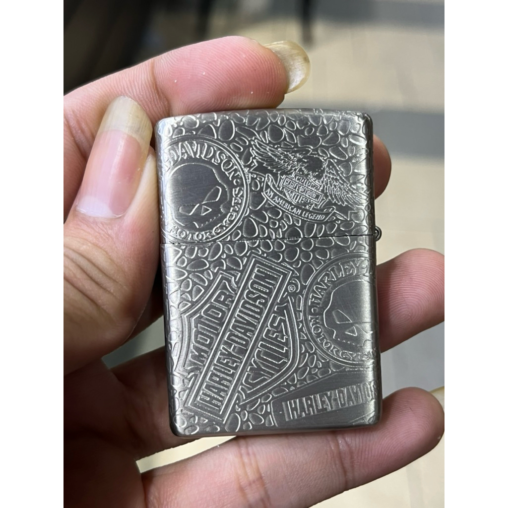 korek api zippo usa ori silver motif hurley full ukir best quality