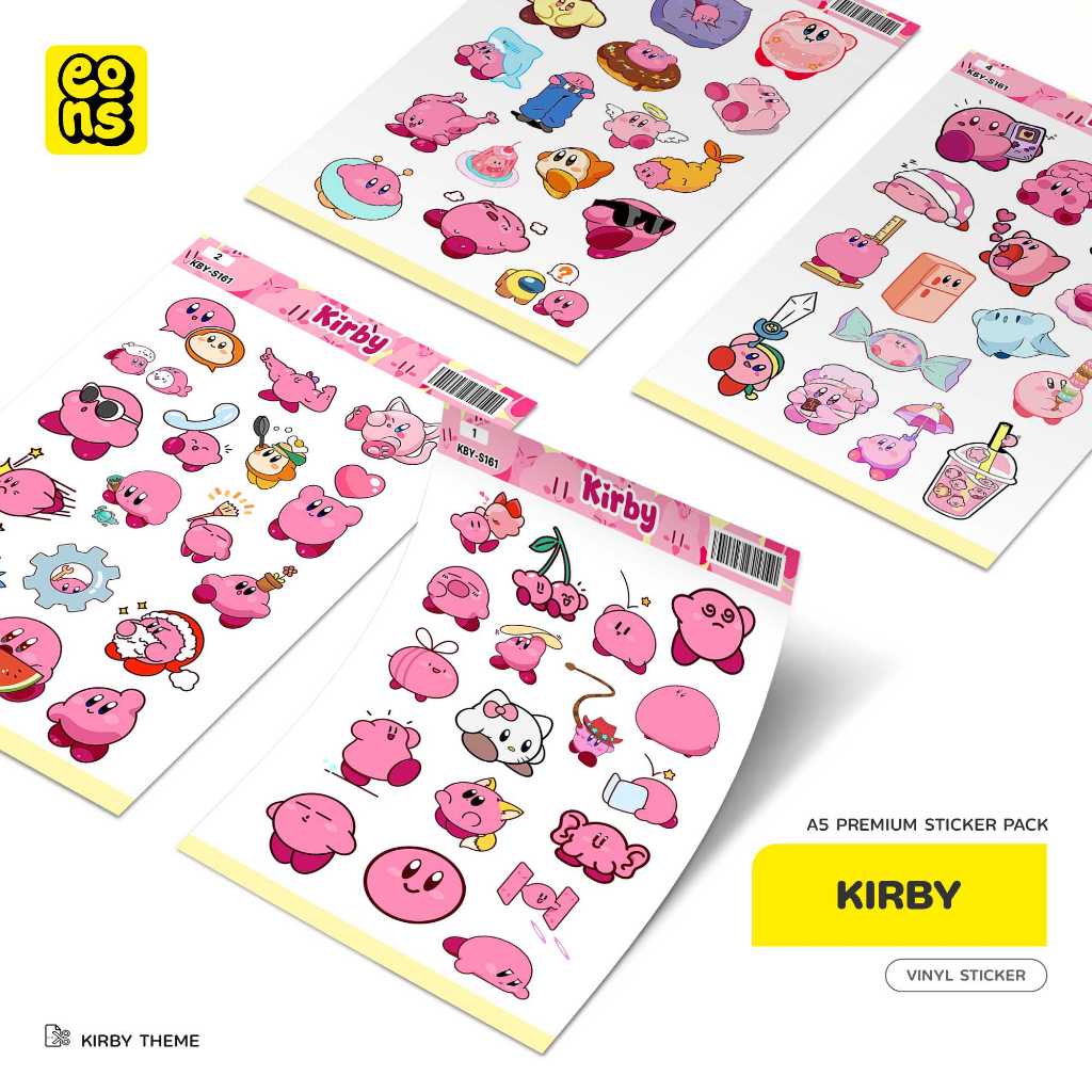 

Stiker Pack KRIBY Waterproof Aesthetic- untuk Laptop, Motor, dan Helm - Paper Stationery