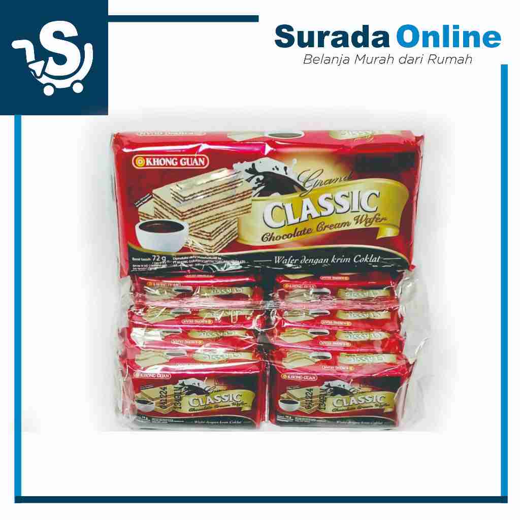 

[10pcs] Wafer Classic Coklat Khon Guan 18gr Wafer Coklat Enak