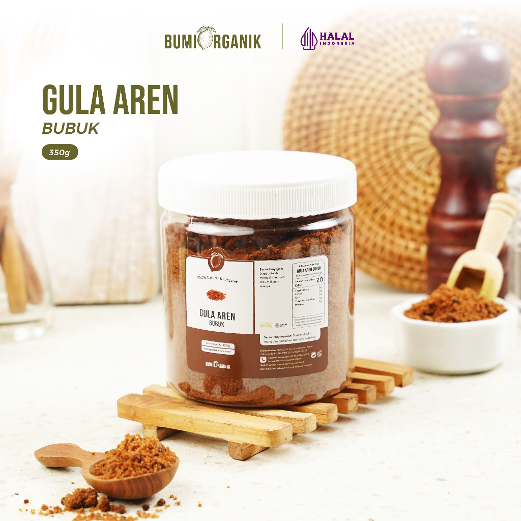 

GULA AREN BUBUK ASLI 100% TANPA CAMPURAN 350G ORGANIK PALM SUGAR PREMIUM PURE BROWN SUGAR UNTUK KOPI ORGANIC GULA AREN BUBUK KUALITAS PREMIUM ORGANIK PALM SUGAR GULA SEMUT ORGANIK NUTRIFARM / BEORGANIK / DARI BUMI / SAFIYA / GALLEO