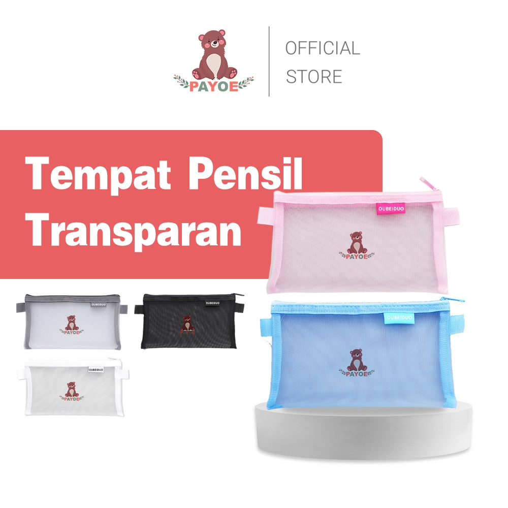 

PAYOE Large Capacity Tempat Pensil Jaring Pencil Case Student Stationery Storage Bag Alat Tulis