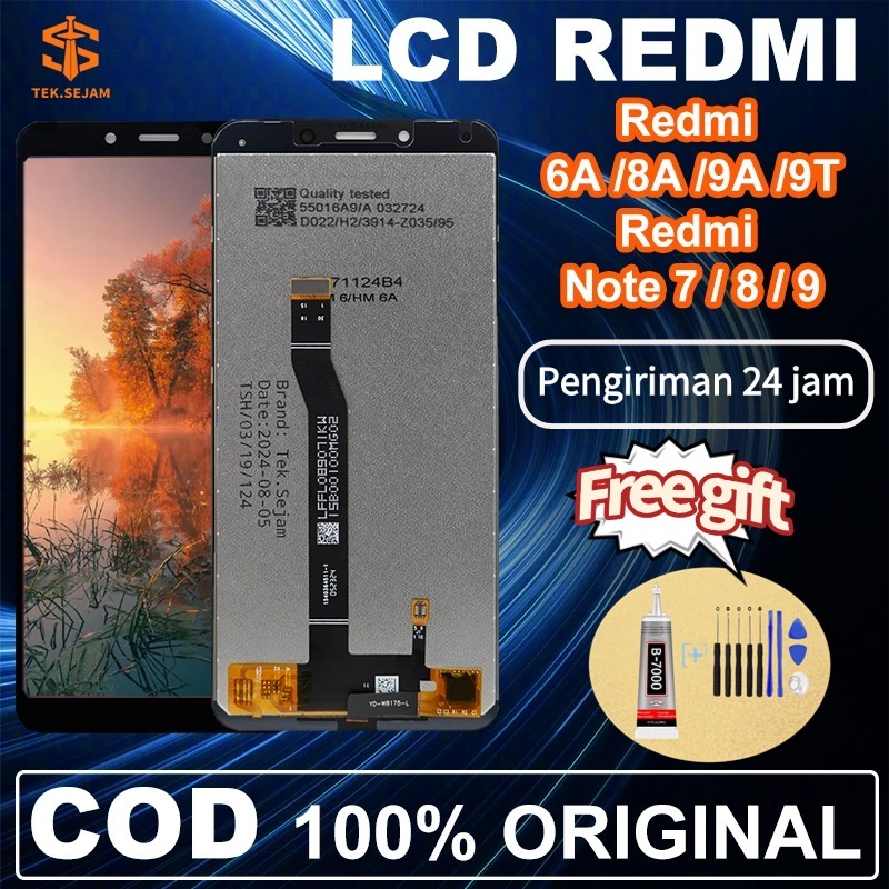【ORIGINAL+lem+obeng】FOR LCD XIAOMI REDMI 6A 8A 9A 9T LCD REDMI Note 7 Note 8 Note 9  FULLSET ROIGINA