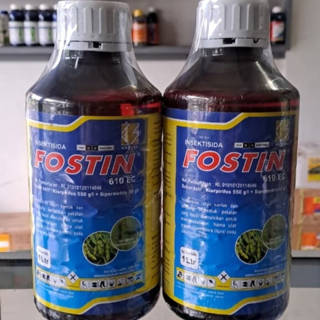 Insektisida FOSTIN 610EC 1liter bahan aktif : Klorpirifos 550g/l + sipermetrin 60g/l