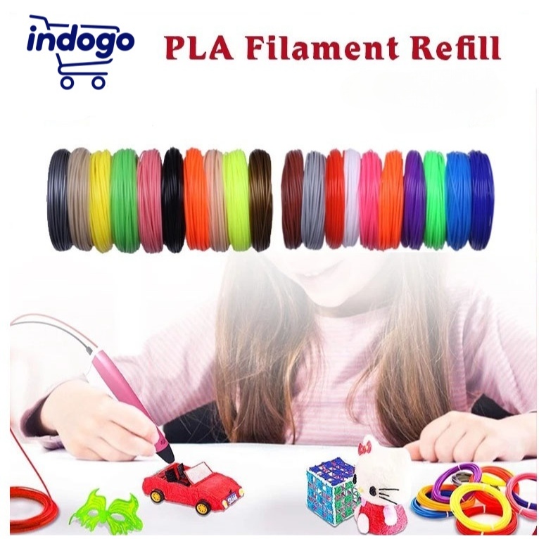 

10 warna /20 warna* 5m 3D material pen refill filament Printer Printing Filament Scribble Refill/filament refill