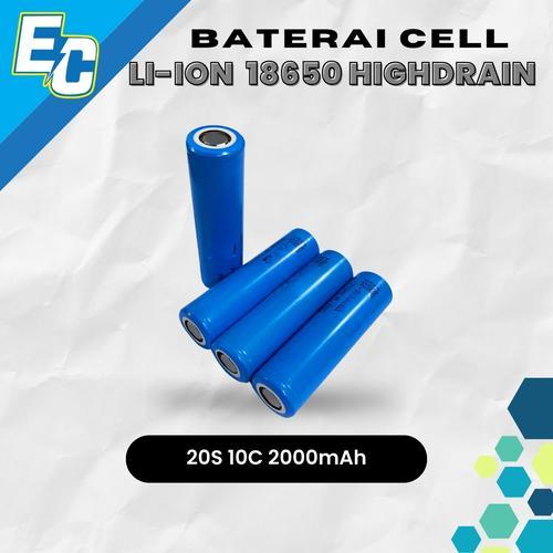 Baterai Cell Lithium Li-ion 18650 Samsung 20S 2000mAh Highdrain 10C NEW