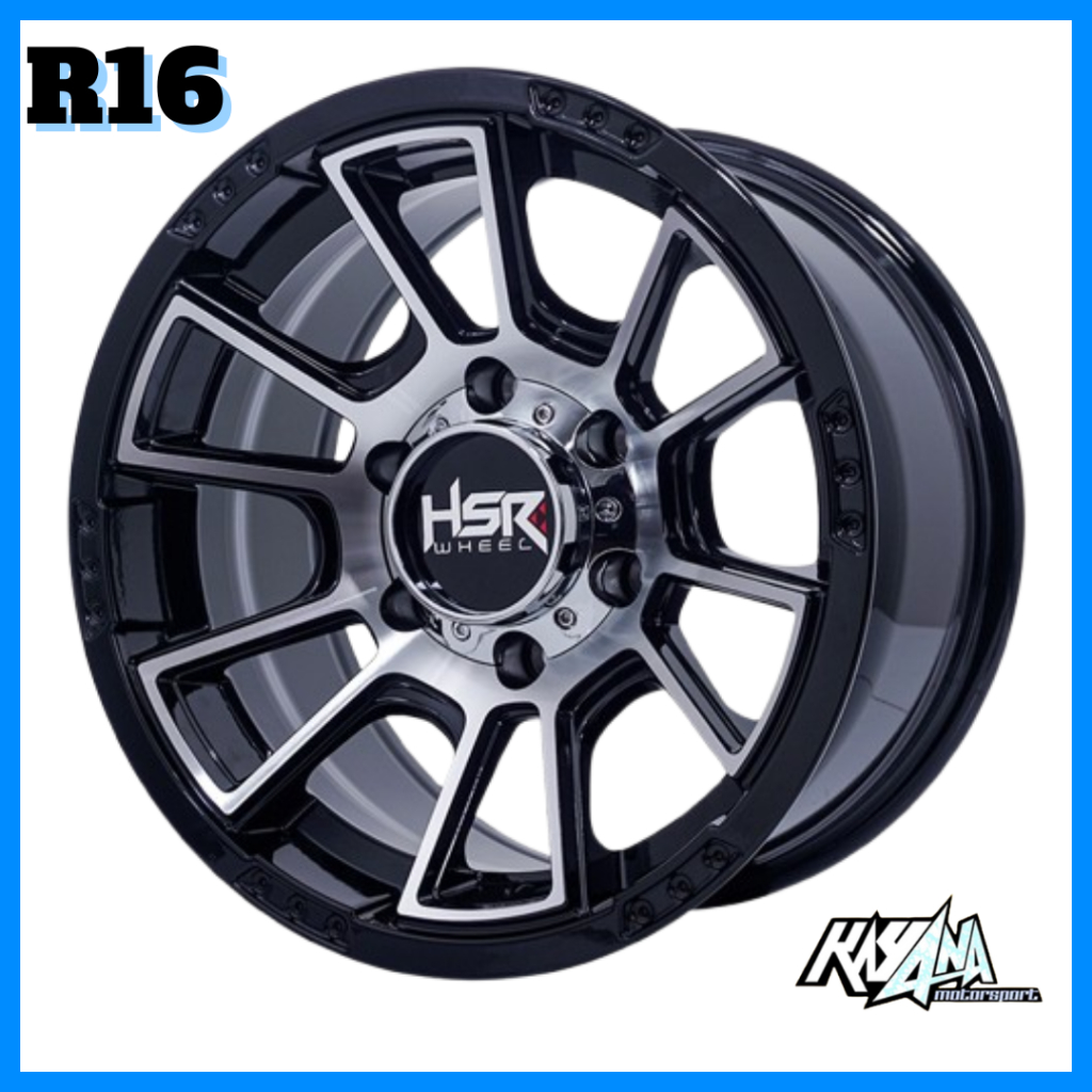 Velg Racing R16 HSR Type Jerowaru Pcd 6x139,7 Lebar 85 Et 0 Velg Mobil R16