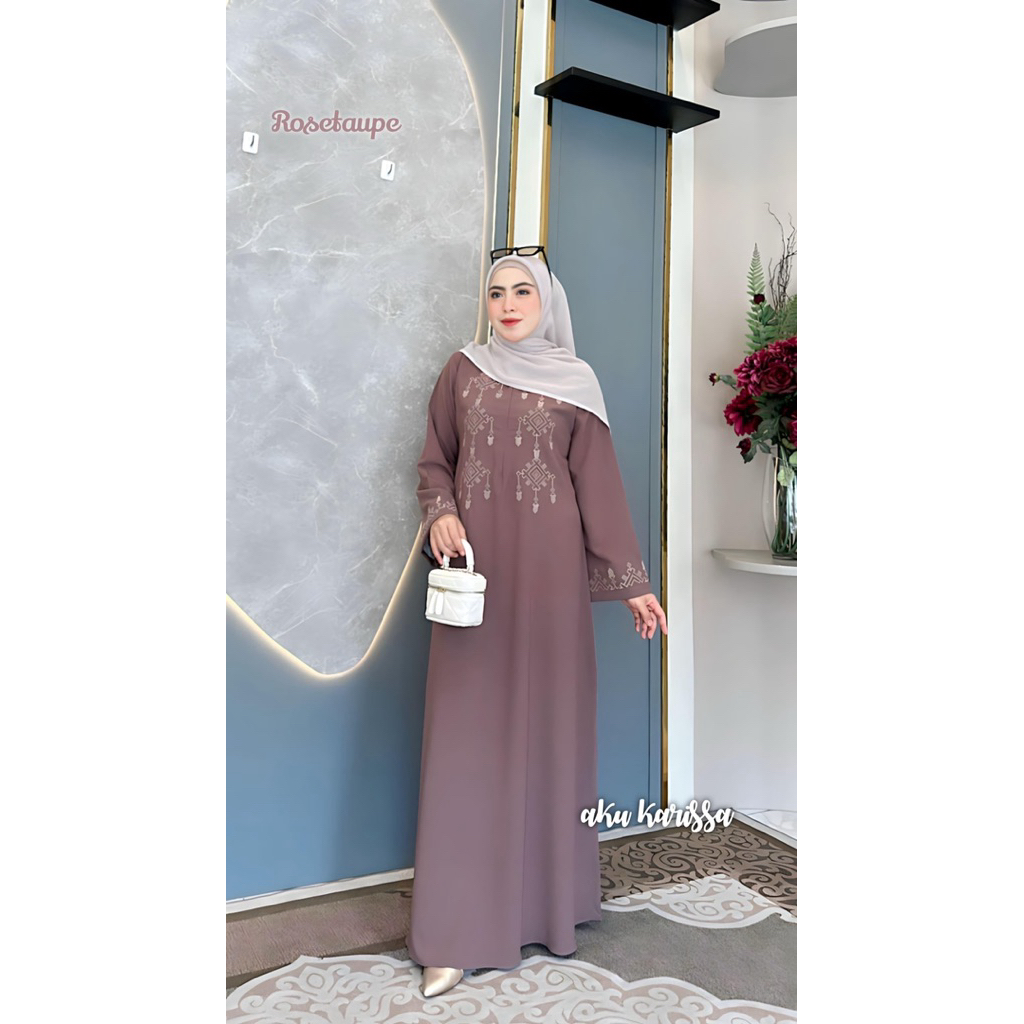 R RANIKA DRESS TERBARU BY AKU KARISSA BEST SELLER DRESS GAMIS WANITA MUSLIMAH KEKINIAN FASHION HIJAB