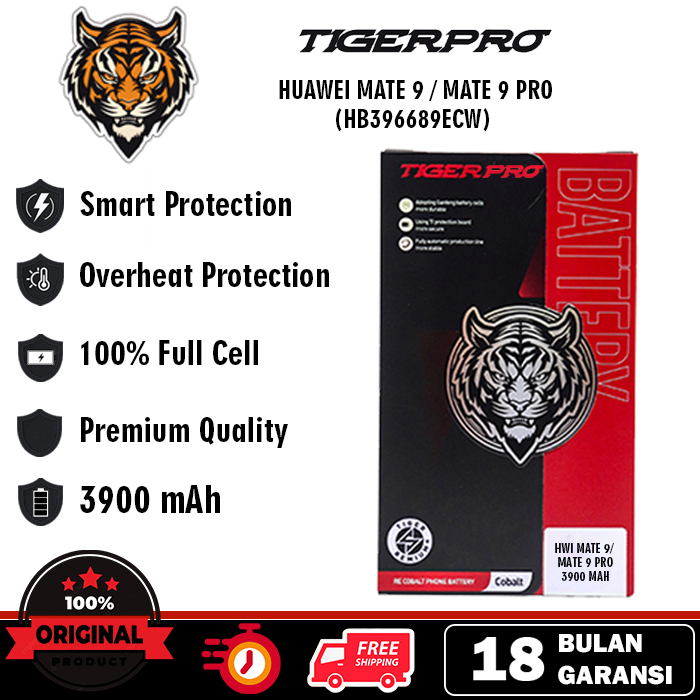 TigerPro - Huawei Mate 9/ Mate 9 Pro (HB396689ECW) Baterai Battery Batre