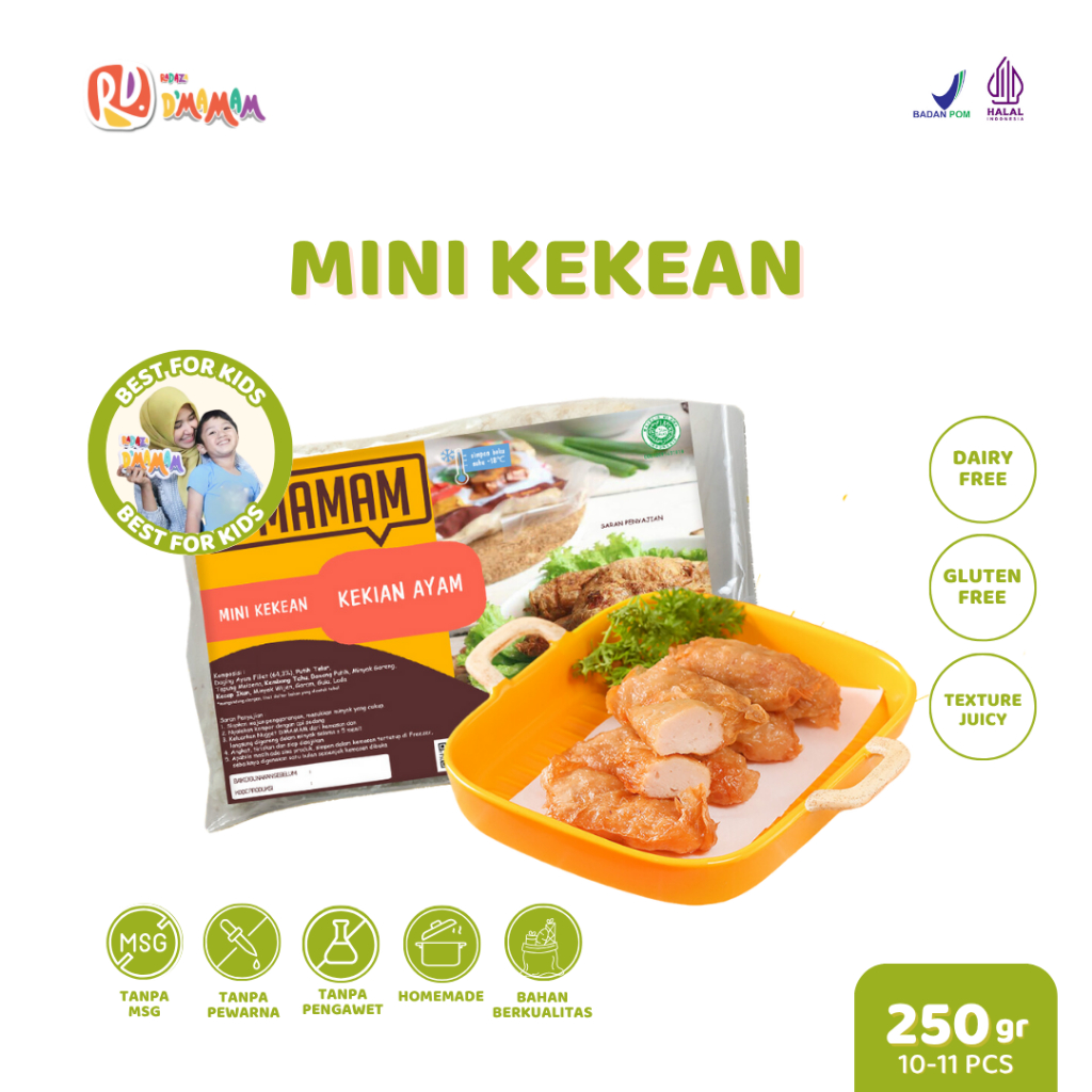 

D'MAMAM SBY Mini Kekean 250g Kekian Ayam Frozen Anak MPASI Homemade BPOM HALAL Gluten& Dairy Free