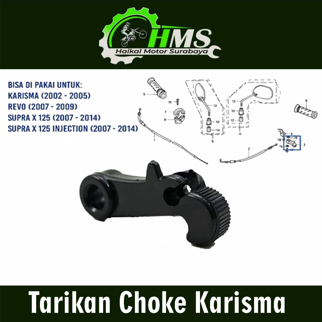 Tarikan Choke Karisma - Tuas Lever Handel Choke Kharisma Kirana Supra Fit New Supra X 125 Revo