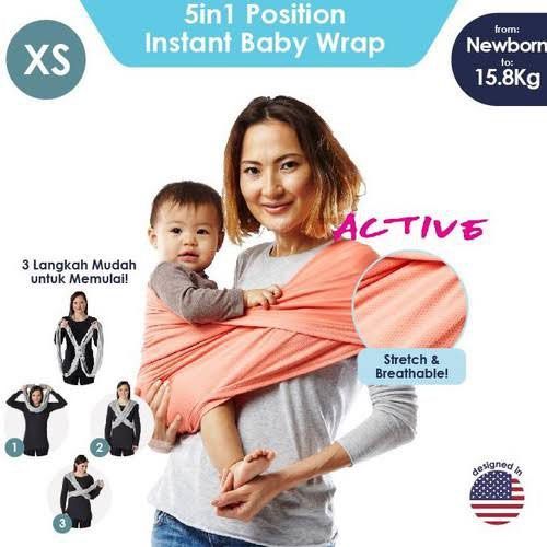 Birds and Bees Baby K'tan Gendongan Active XS