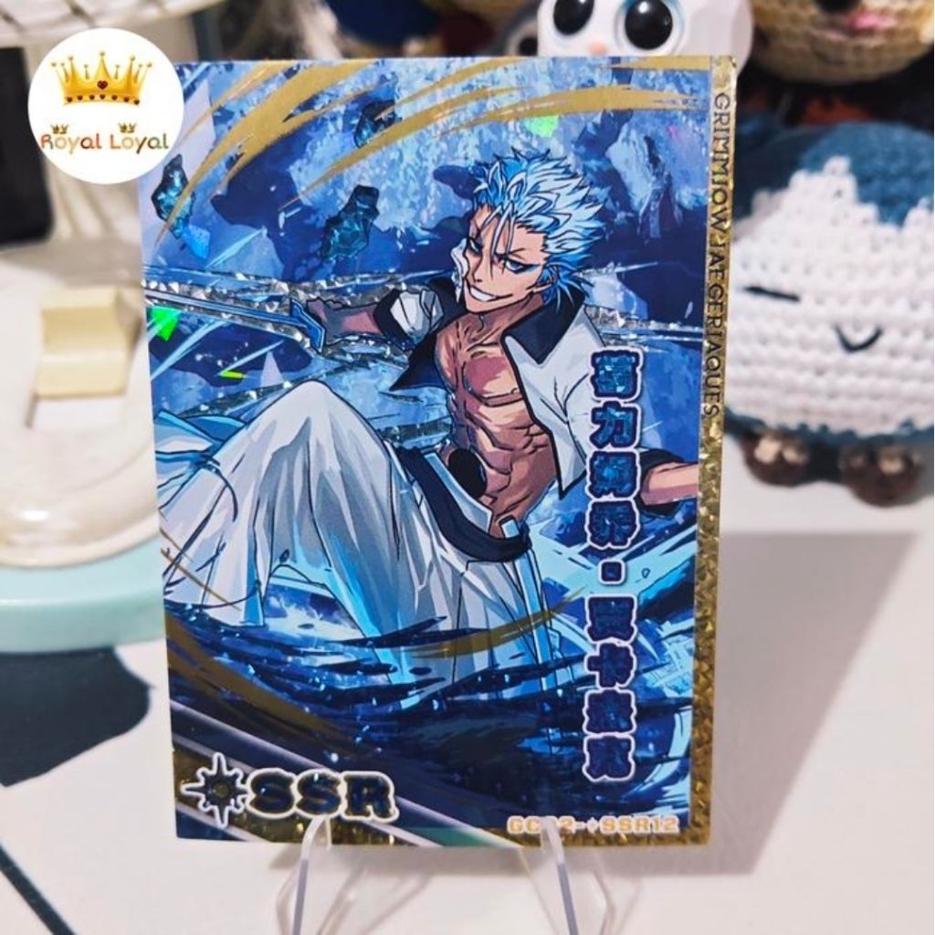 Grimmjow Jaegerjaques Kartu BLEACH CCG Goddess God Card Atlas Of God SSR+ Diamond Tebal Collection C