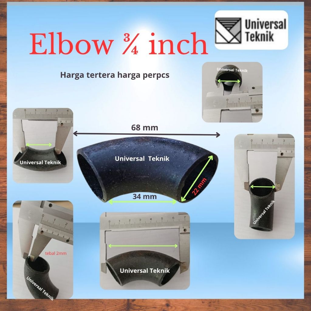 Elbow Las Besi 3/4 " inch  Pipa Las / Elbo Lbow Keni Knee Pipa Las Knee Penyambung Pipa Besi 3 per 4