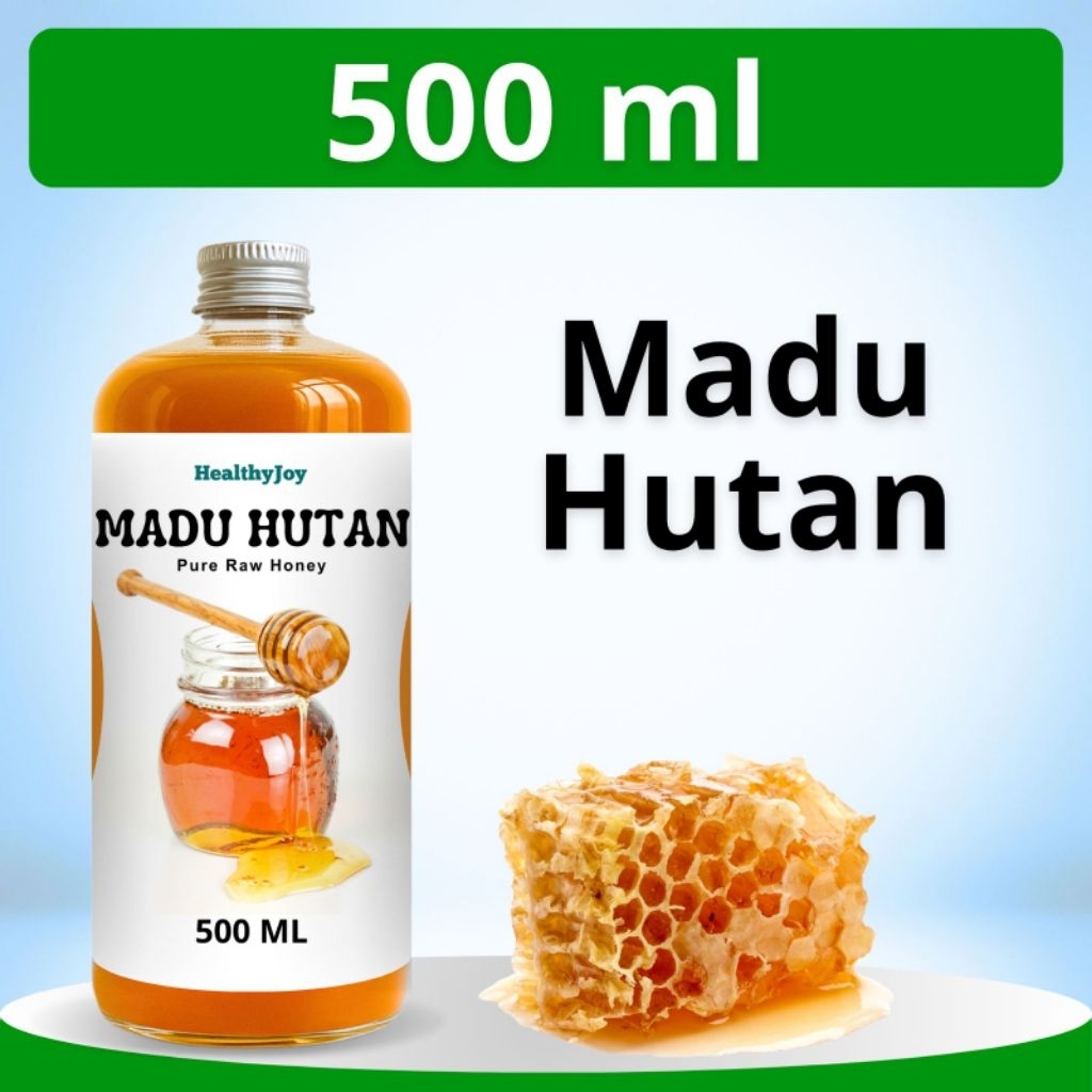 

Healthyjoy Madu Hutan Murni 500ml / 730gr Multiflora Madu Cair Asli