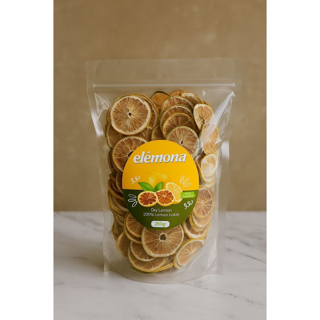 

Dried Lemon Slice / Lemon Kering Iris Preminum kemasan 250gram, 500gram, 1Kg