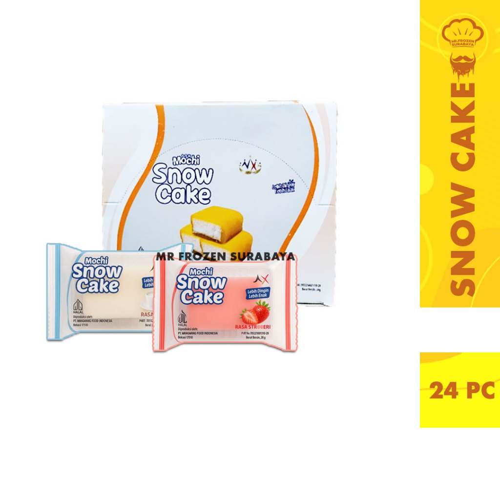 

[1 BOX] Snow Cake dan Mochi Ronde Isi Bolu Lembut Isi 24 Pc
