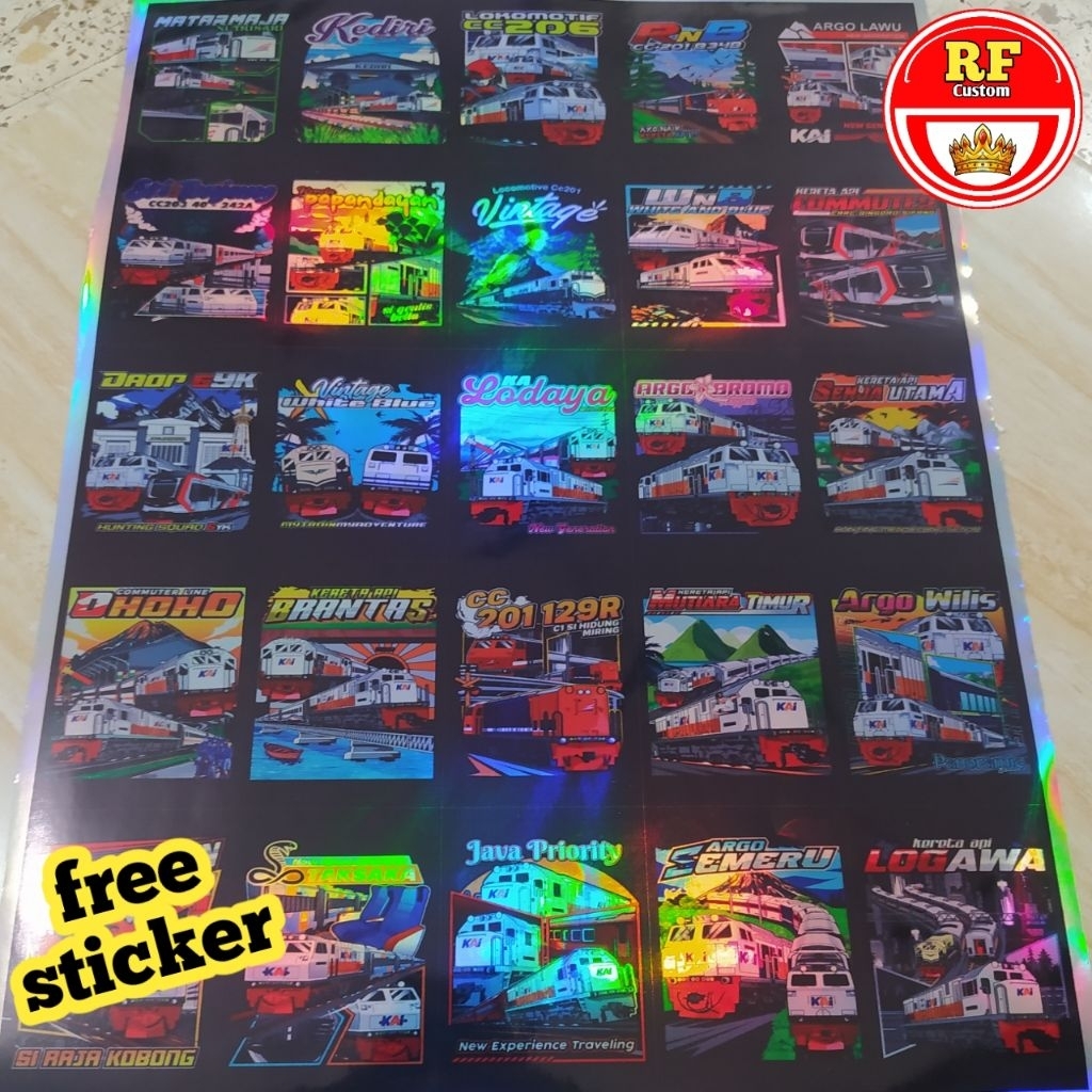 

(free sticker) Sticker TCI Kereta Api Indonesia Stiker KAI Railfans Terbaru Termurah Viral