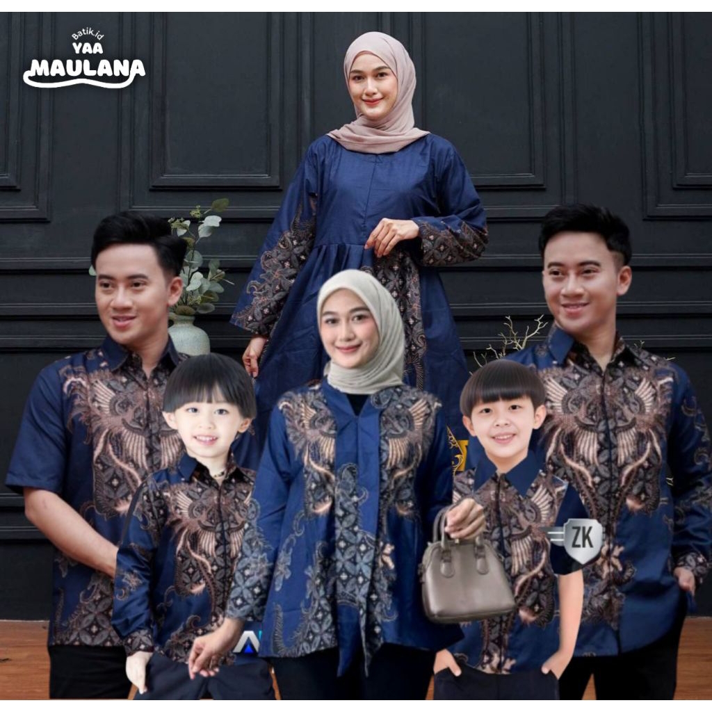 Terbaru couple batik keluarga || batik modern || seragam batik keluarga || couple ayah bunda dan ana
