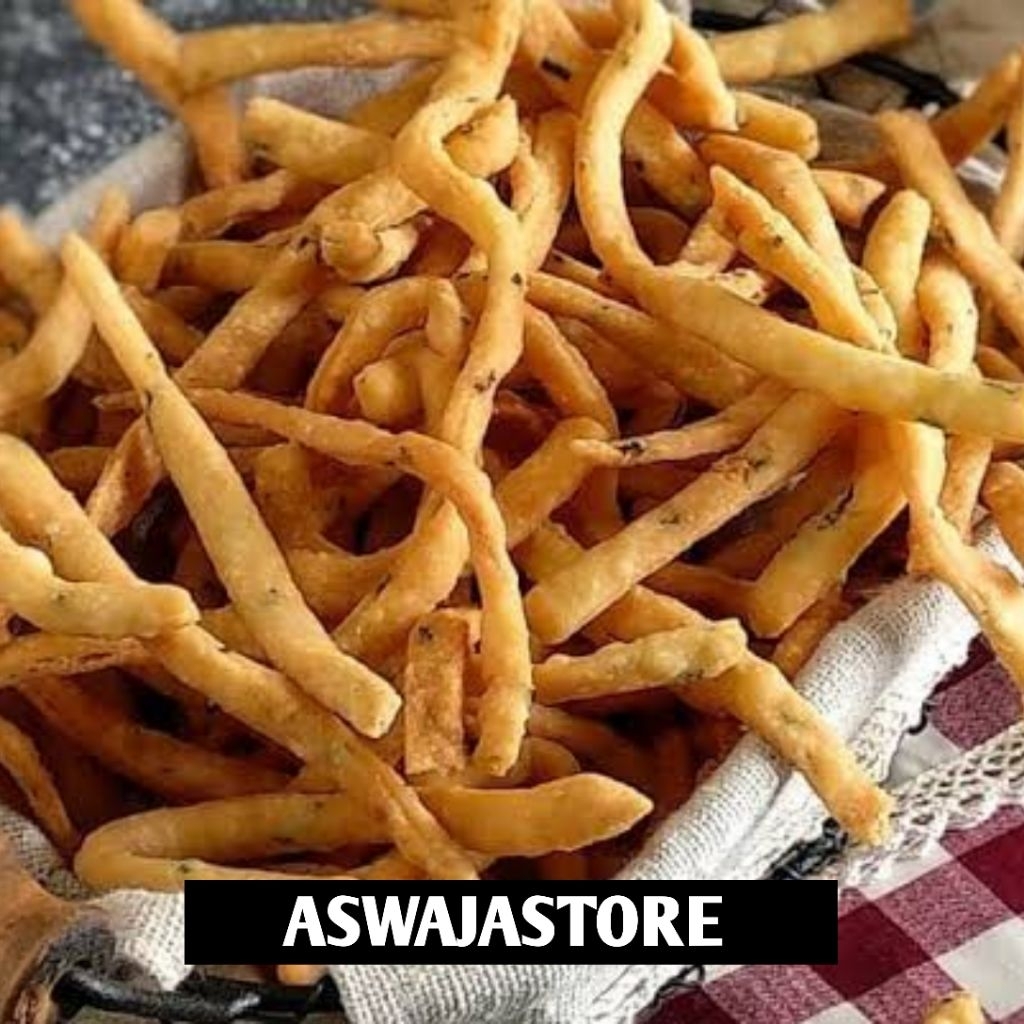 

Stik Bawang Renyah Gurih 500g - Kue Bawang | Snack Renyah | Jajanan Jadul | ASWAJASTORE