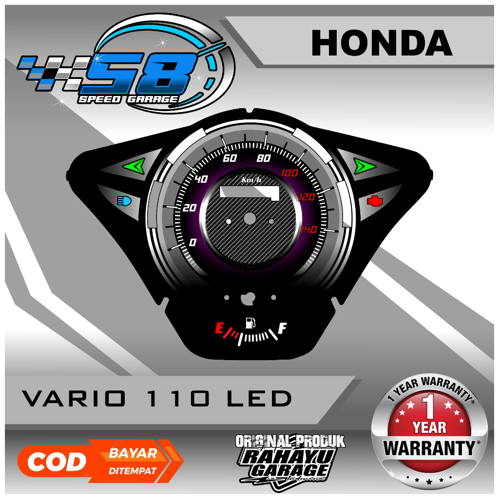 PAPAN SPEEDOMETER CUSTOM HONDA VARIO 110 LED PANEL SPIDOMETER CUSTOM HONDA VARIO 110 LED