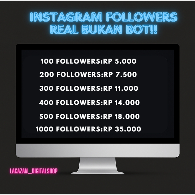 FOLLOWERS INSTAGRAM REAL BUKAN BOT TERMURAH SE INDONESIA RAYAAA