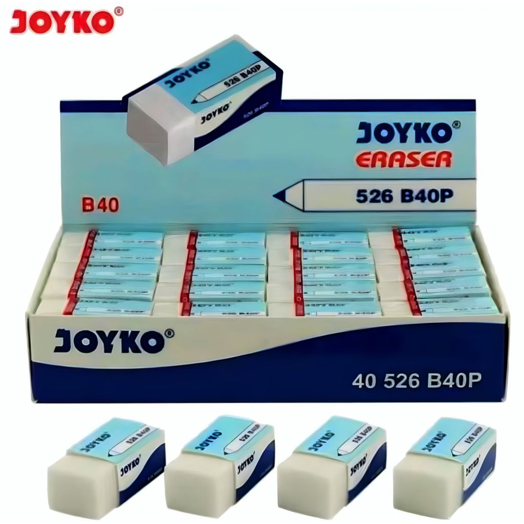 

Penghapus Joyko 526 B40P - 1 Pack Isi 40 PCS | Eraser Karet Putih & Biru Joyko Original