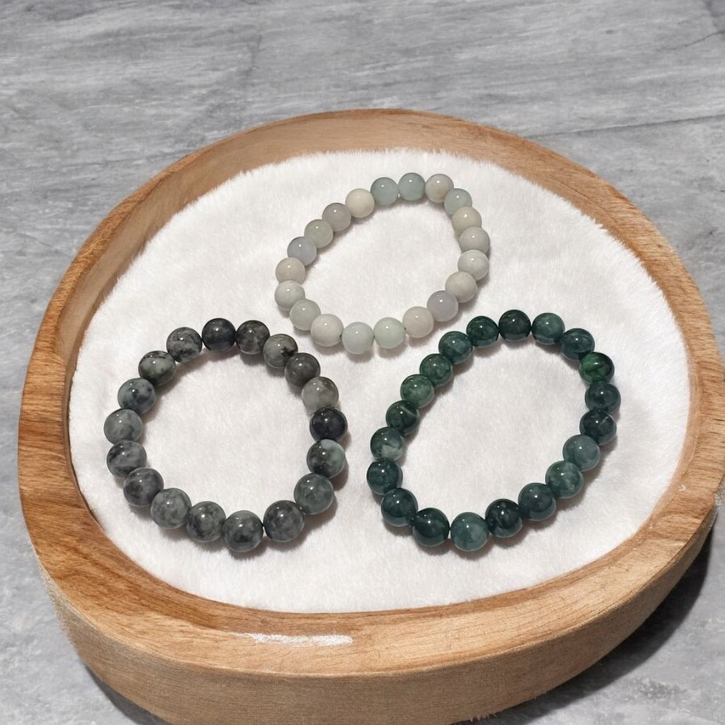 061J GELANG Burma Jade Guatemala Blue Water Jade Wuji