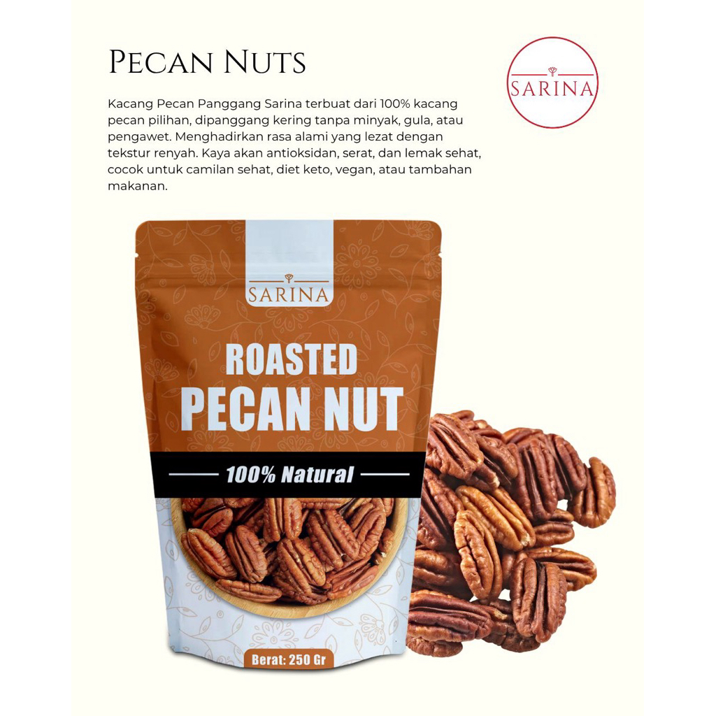 

Ygshop17 Pecan Roasted / Kacang Pecan Panggang Utuh Premium