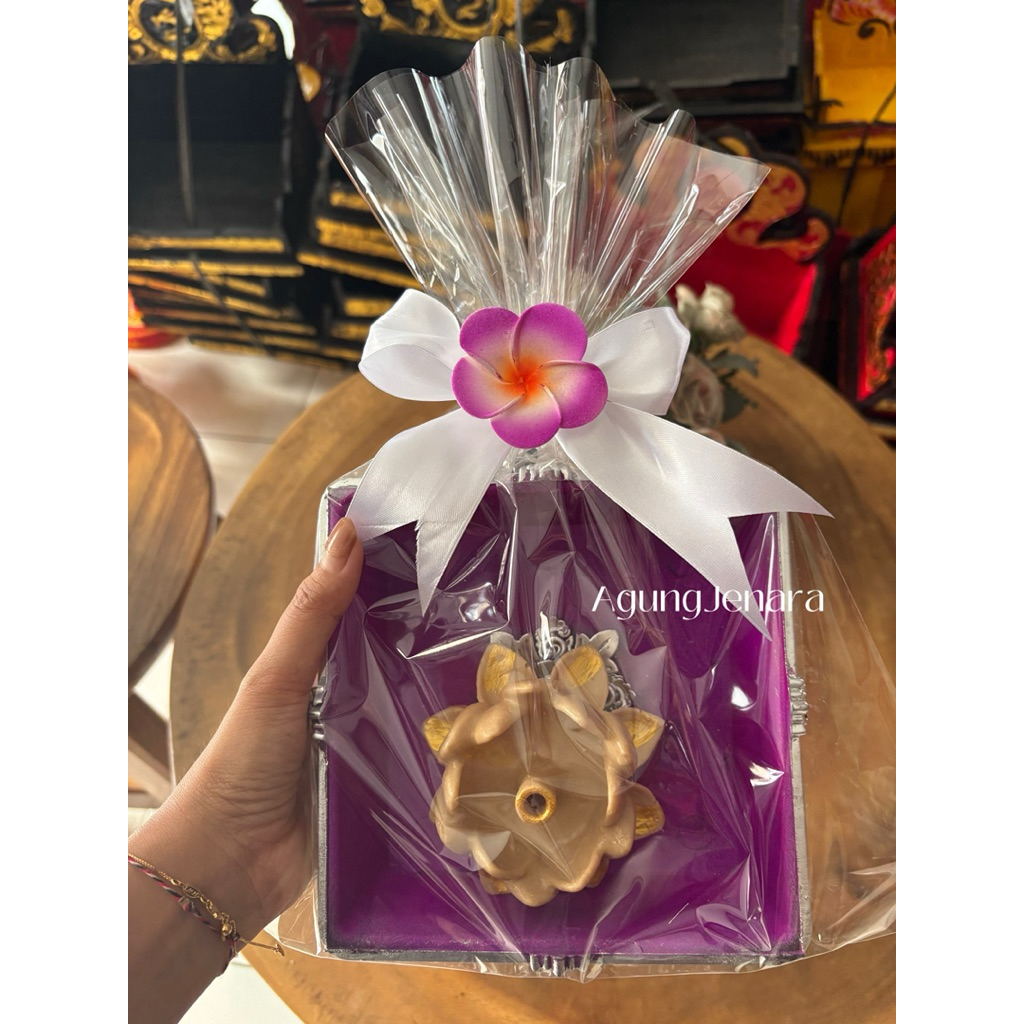 PARCEL | HAMPERS BALI | SET | BOKOR FIBER UNGU + TEMPAT DUPA | HARGA PERPCS